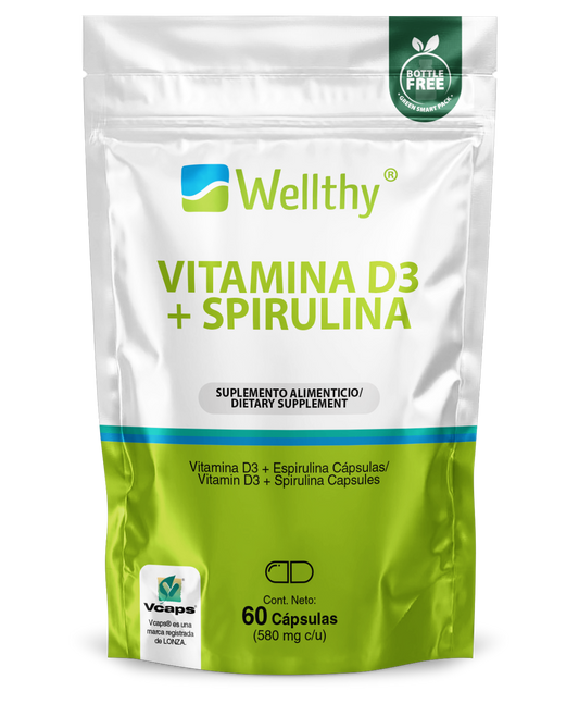 Vitamina D3 + Espirulina | 60 cápsulas