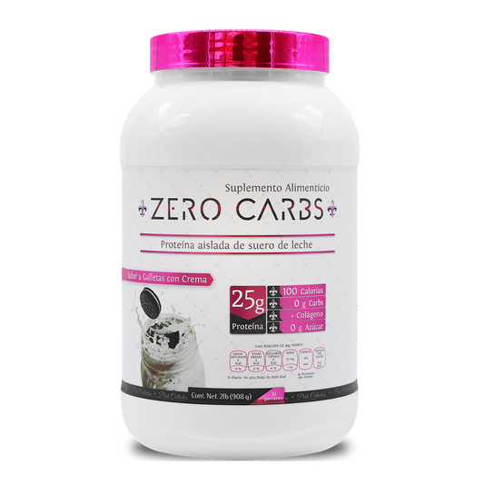 Zero Carbs Proteína Aislada de Suero de Leche + Colágeno Hidrolizado y Enzimas digestivas (2 Lb)